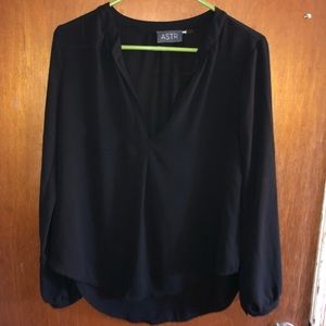 ASTR black sheer blouse